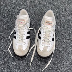 Adidas Men's White and Black Classic Sneakers